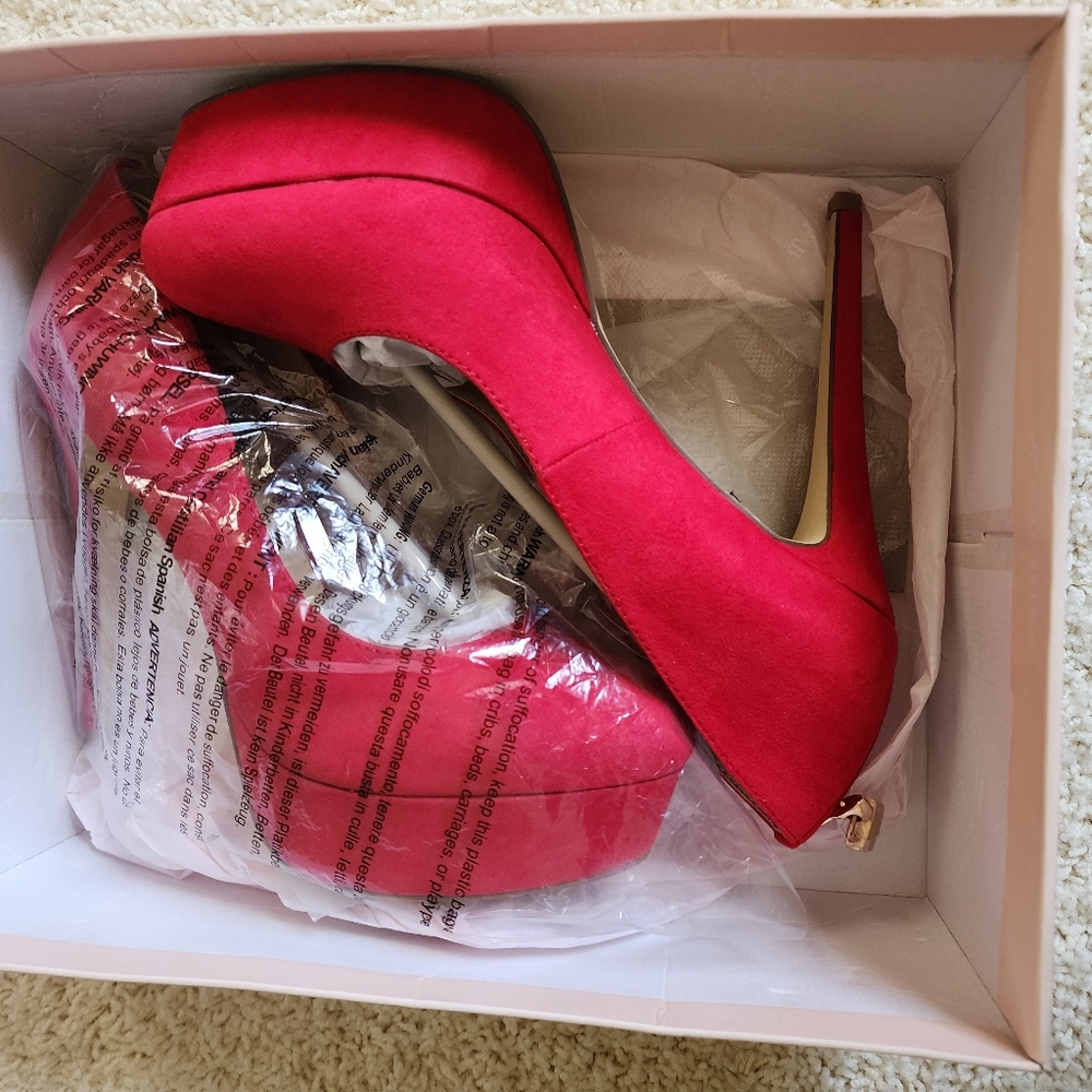 Just Fab Fierce Temptation Red Pumps Size 10